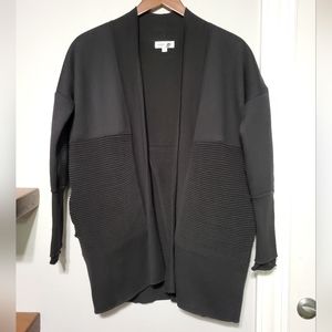 Fundamental Coast Flipside Black Fleece Cardigan Size Small